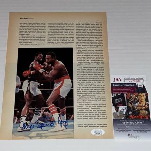 Michael Spinks Jinx signed Magazine Page Boxing Champ autographed 10 JSA