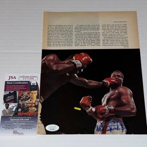 Michael Spinks Jinx signed Magazine Page Boxing Champ autographed 9 JSA