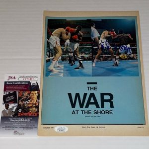 Michael Spinks Jinx signed Magazine Page Boxing Champ autographed 7 JSA