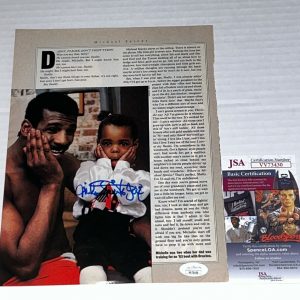Michael Spinks Jinx signed Magazine Page Boxing Champ autographed JSA