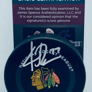Kirby Dach signed Chicago Blackhawks Official Game Puck autographed Hawks JSA
