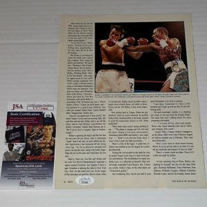 Kevin Kelley The Flash signed Magazine Page Boxing Champ autographed 2 JSA