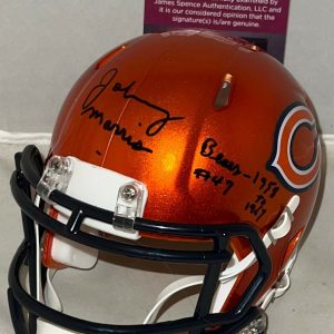 Johnny Morris signed Chicago Bears Flash mini helmet autographed JSA