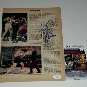 Gerry Cooney signed Boxing Magazine Page autographed 7 JSA