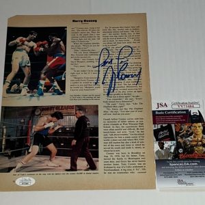 Gerry Cooney signed Boxing Magazine Page autographed 4 JSA
