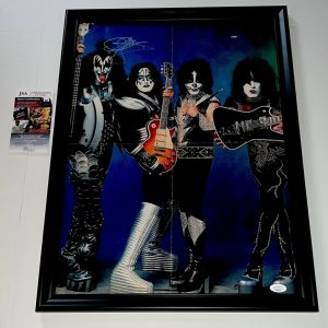Gene Simmons signed Framed Kiss Poster autographed JSA Certified