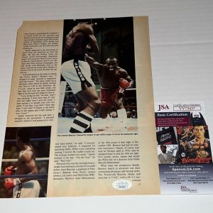 opens in new window or tab
Dwight Muhammad Qawi signed Magazine Page Boxing Champ autographed 5 JSA
