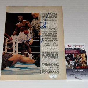 Buster Douglas signed Magazine Page Boxing Champ autographed JSA