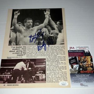 Bobby Czyz The Matinee Idol signed Boxing Magazine Page autographed 3 JSA