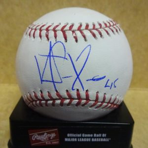 VICTOR PAYANO TEXAS RANGERS SIGNED M.L. BASEBALL W/COA