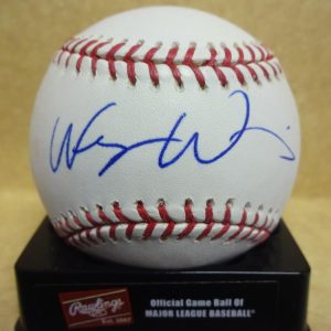 WESLEY WRIGHT ORIOLES/CUBS/ANGELS SIGNED M.L. BASEBALL W/COA
