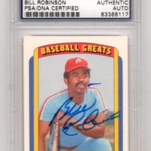 1990 SWELL B.B. GREATS BILL ROBINSON DECEASED #114 PSA/DNA AUTHENTIC AUTO