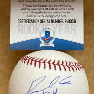 RONALDO HERNANDEZ TAMPA BAY RAYS ROOKIE YEAR SIGNED M.L. BASEBALL BECKETT R41356
