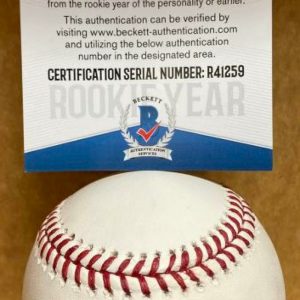 ANDY SUGILIO CINCINNATI REDS SIGNED AUTOGRAPHED M.L. BASEBALL BECKETT R41259
