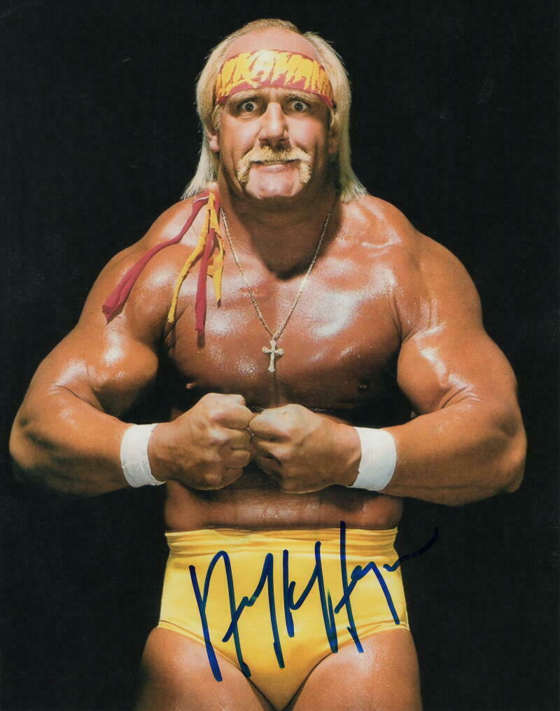 HULK HOGAN SIGNED AUTOGRAPH 11x14 PHOTO - WWF WORLD CHAMPION, WWE, NWO ...