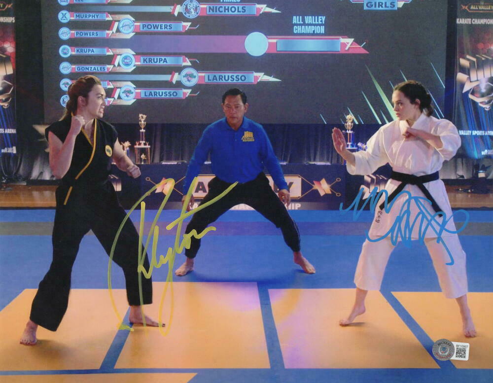 PEYTON LIST MARY MOUSER COBRA KAI KARATE KID SIGNED 11X14 PHOTO AUTO ...