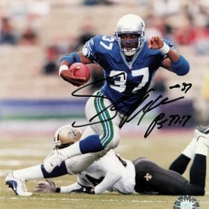 SHAUN ALEXANDER Signed 8x10 photo PSA/DNA Seattle Seahawks Autographed