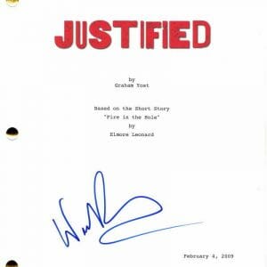 WALTON GOGGINS SIGNED AUTOGRAPH JUSTIFIED FULL PILOT SCRIPT - TIMOTHY OLYPHANT