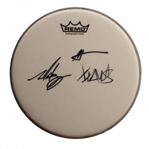 BLINK-182 FULL BAND SIGNED AUTOGRAPH 10" DRUMHEAD TRAVIS BARKER MARK HOPPUS JSA