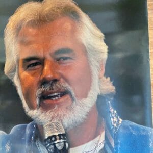 KENNY ROGERS Signed Autograph 20X30 One Of A Kind Candid Photo Poster JSA