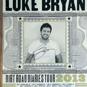 LUKE BRYAN Dirt Road Signed Autograph Numbered 2119/3600 18x24 Poster JSA