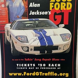 ALAN JACKSON Signed Autograph 18X24 Poster 2005 FORD GT JSA COA