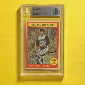 1961 TOPPS ROY FACE #310 AUTHENTIC AUTO BECKETT CERTIFIED PIRATES