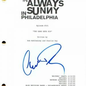 CHARLIE DAY SIGNED AUTOGRAPH ITS ALWAYS SUNNY IN PHILADELPHIA FULL PILOT SCRIPT
