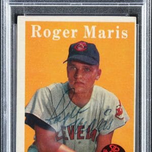 Yankees Roger Maris Signed 1958 Topps #47 Card Auto Graded NM-MT 8! PSA Slabbed
Opens in a new window or tab