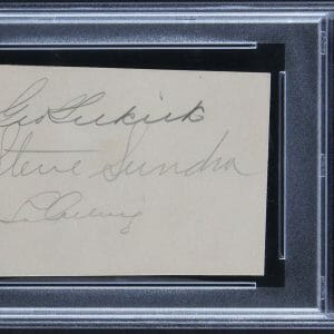 Yankees Lou Gehrig +2 Signed 2x3 Cut Signature Autos Graded Mint 9! PSA Slabbed
Opens in a new window or tab