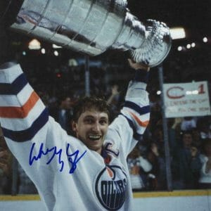 WAYNE GRETZKY SIGNED AUTOGRAPH 11x14 PHOTO THE GREAT ONE OILERS STANLEY CUP BAS
