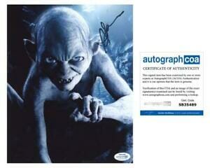 Andy Serkis "The Lord of the Rings" AUTOGRAPH Signed 'Gollum' 8x10 Photo L ACOA
