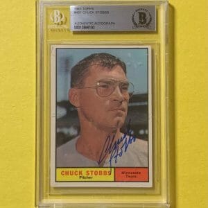 1961 TOPPS CHUCK STOBBS #431 AUTHENTIC AUTO BECKETT CERTIFIED TWINS
Opens in a new window or tab