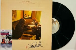 PAUL WILLIAMS SIGNED AUTOGRAPH LP COVER “JUST AN OLD FASHIONED LOVE” VINYL JSA
 COLLECTIBLE MEMORABILIA