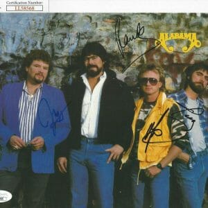 ALABAMA Signed by all 4 Autograph 8x10 Photo Country Music JSA