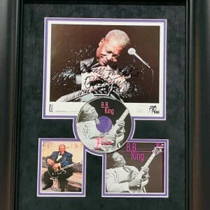 B.B. KING Signed Autograph Framed 8x10 Photo w/ CD Music BB King JSA
