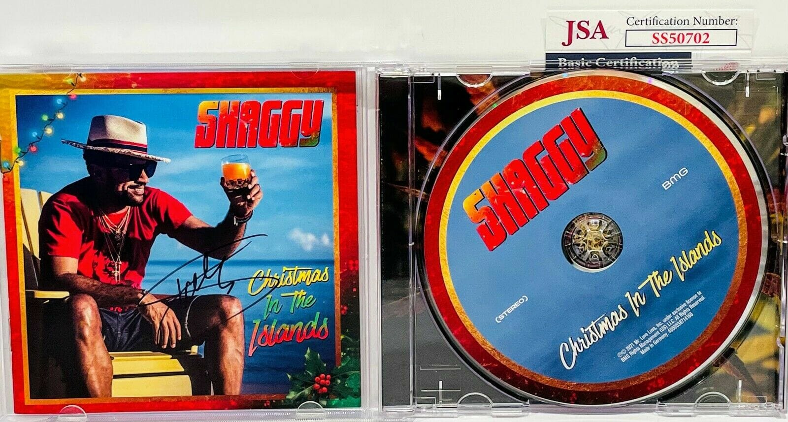 SHAGGY Signed Autograph "Christmas in the Islands" CD Insert JSA COA