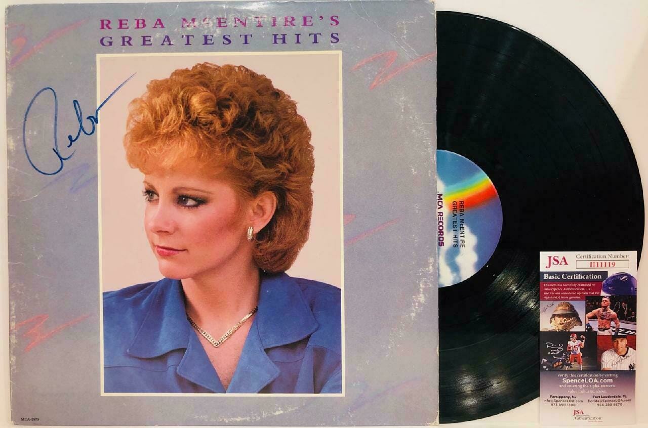 REBA MCENTIRE Signed Autograph LP Cover 