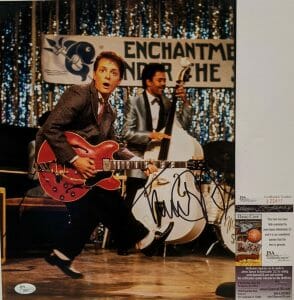 MICHAEL J. FOX SIGNED AUTOGRAPH 11X14 PHOTO BACK TO THE FUTURE FAMILY TIES JSA
 COLLECTIBLE MEMORABILIA