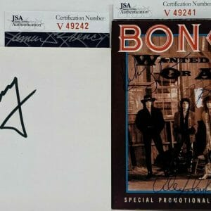 BON JOVI Early career Signed Autograph Index Card CD "Wanted Deador Alive" JSA