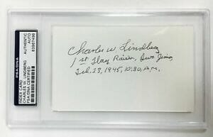 CHARLES W. LINDBERG Signed Autograph US Marines Iwo Jima Encapsulated PSA/DNA
Opens in a new window or tab