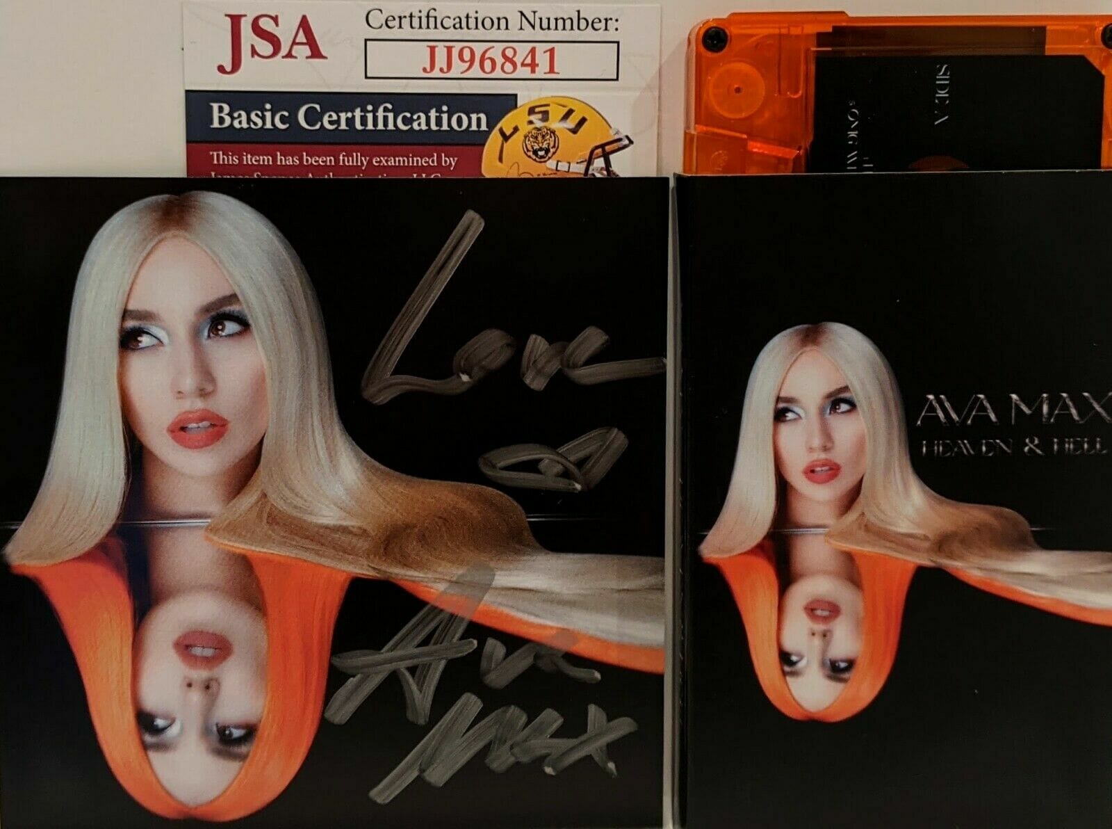 AVA MAX Signed Autograph CD Cover insert w/ Orange Cassette 