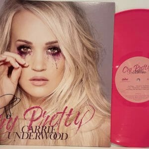 CARRIE UNDERWOOD Signed Autograph LP Cover "Cry Pretty" Color Vinyl JSA