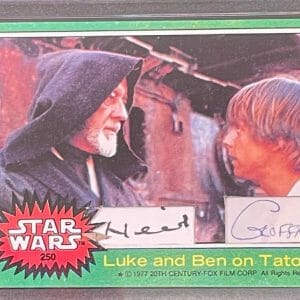 MARK HAMILL & ALEC GUINESS Authentic Handwriting JSA AUTO 1977 Star Wars card
