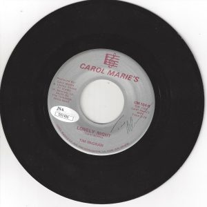 TIM MCGRAW Signed Autograph Early Signature 45 Record "Lonely Night" JSA