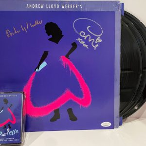 ANDREW LLOYD WEBBER CARRIE HOPE Signed LP Cover "Cinderella" Vinyl W/ Tape JSA
