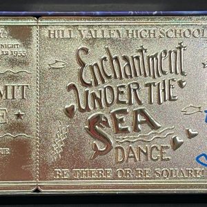 JAMES TOLKAN Signed Auto BTTF Enchantment Sea .999 Silver Metal Ticket JSA 17896