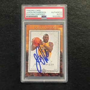 2007-08 Artifacts Basketball #30 Jason Richardson Signed Card AUTO PSA Slabbed B
