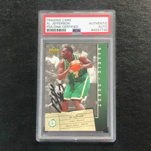 2006-07 Upper Deck Rookie Debut #5 AL JEFFERSON Signed Card AUTO PSA Slabbed RC
