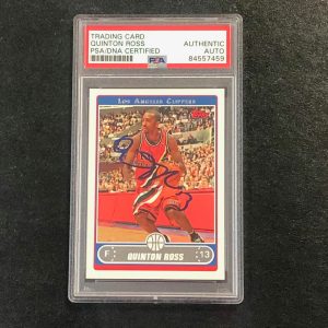 2006-07 Topps Basketball #144 Quinton Ross Signed Card AUTO PSA Slabbed Clippers
